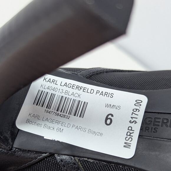 Karl Lagerfeld Paris Blayze Booties Black Size 6 - Picture 8 of 16